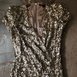 Gold sequin dress